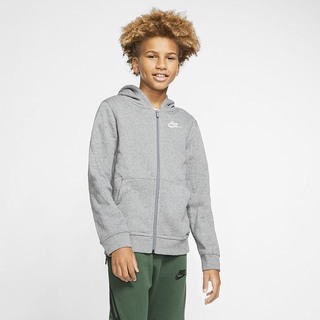 Hanorace Nike Sportswear Club Full-Zip Baieti Gri Inchis Albi | ZCFR-49213